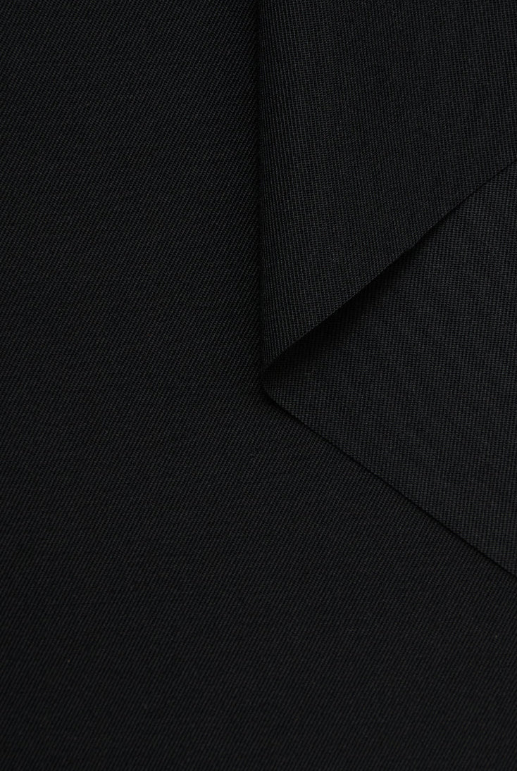 zoom matière gabardine de laine noire - Facettes Studio