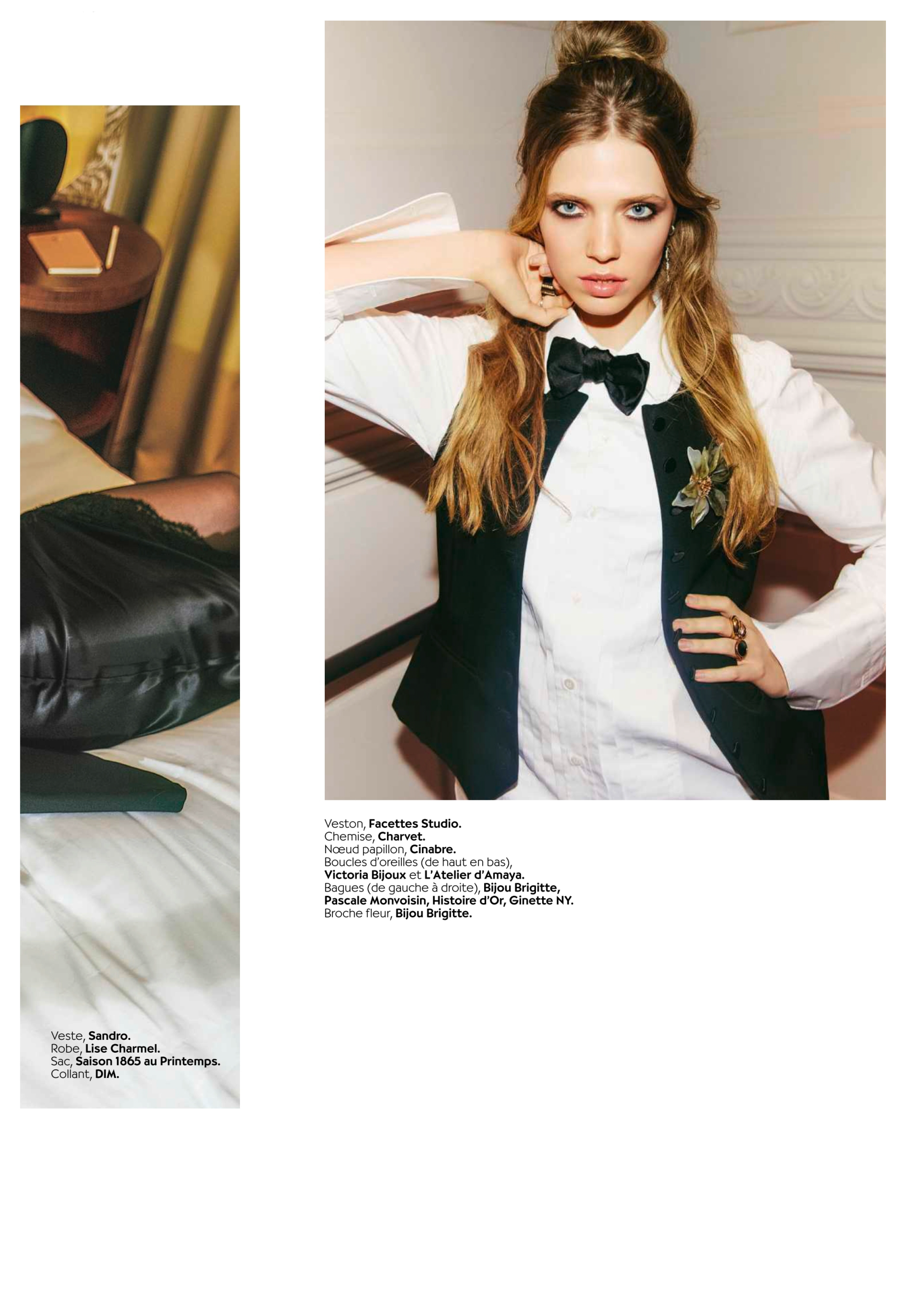 publication presse magazine Biba, gilet Monica - Facettes Studio