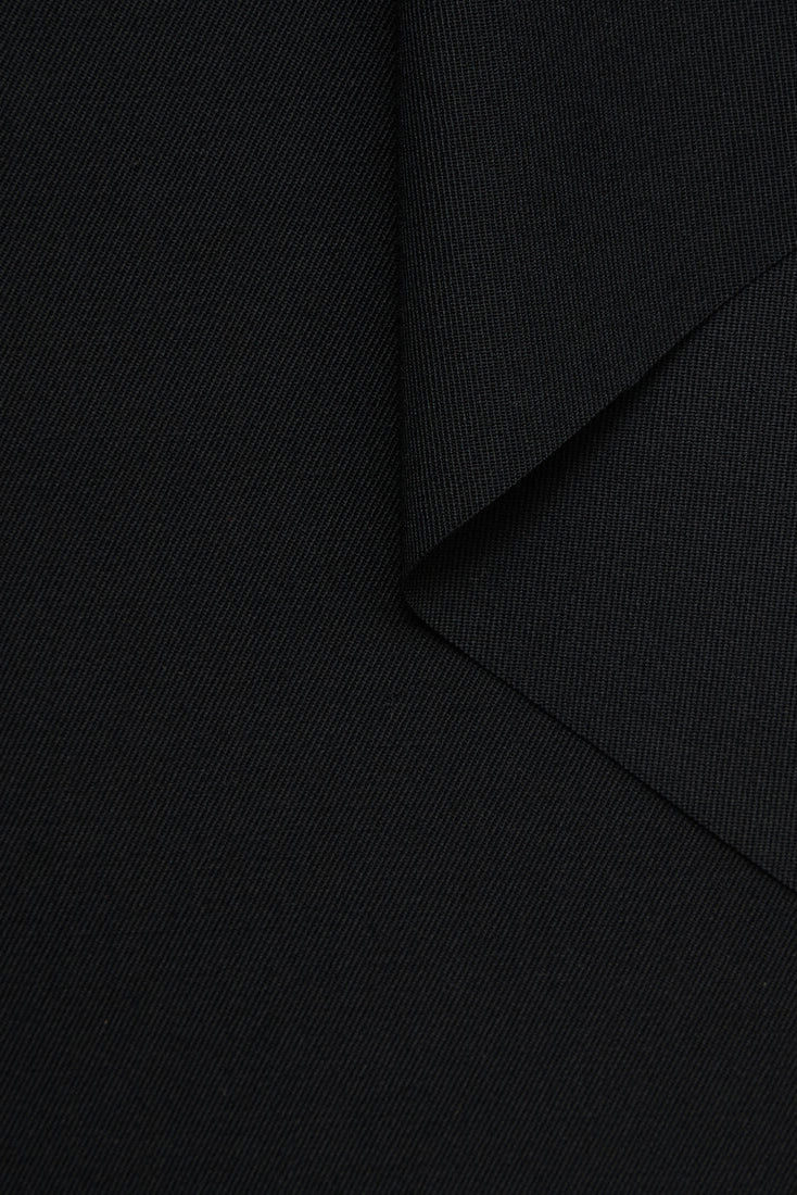 zoom matière gabardine de laine noire - Facettes Studio