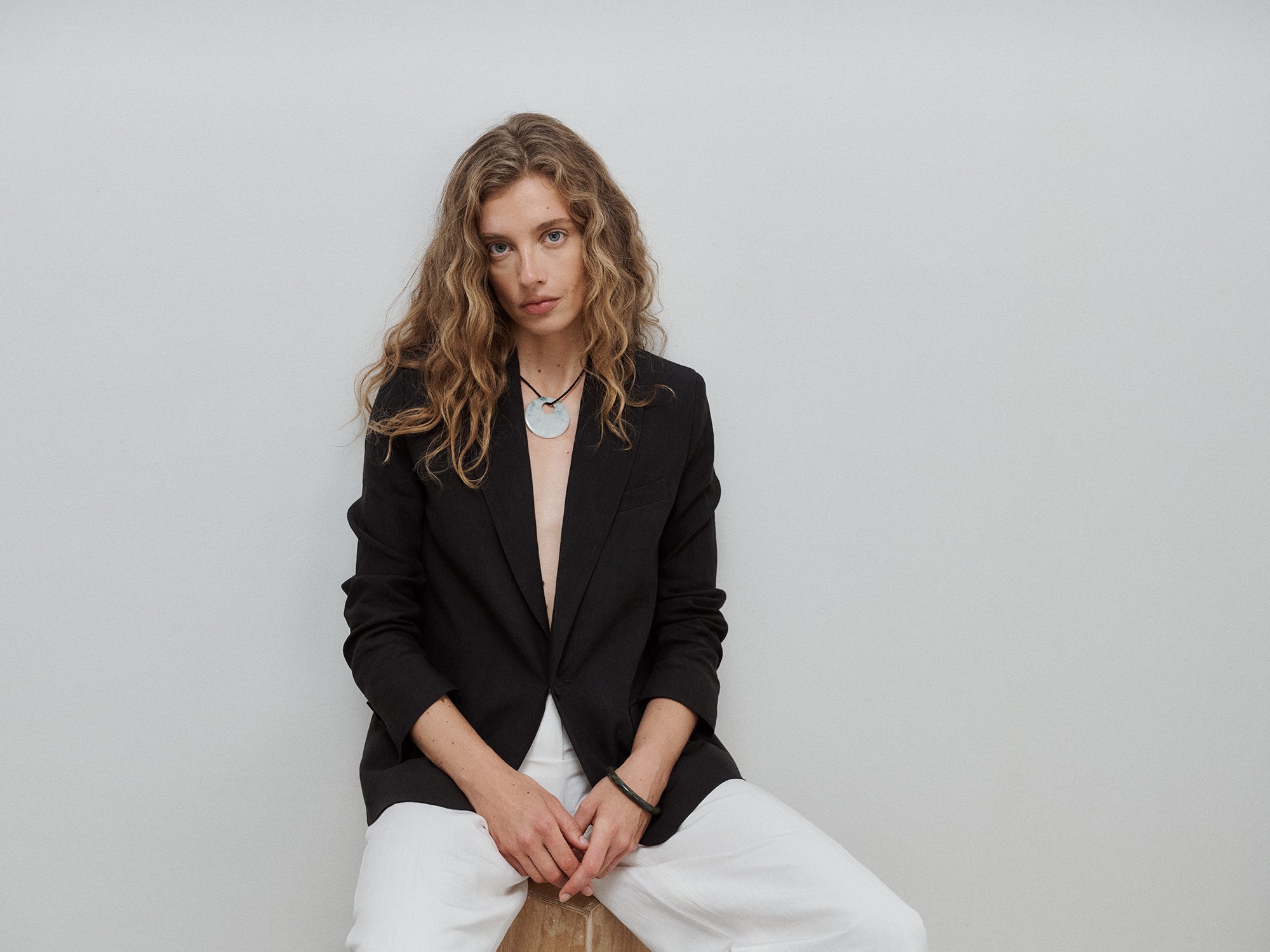 Veste tailleur femme lin Made in France Facettes Studio