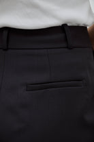 pantalon de tailleur femme twill de laine anthracite Made in France par Facettes Studio