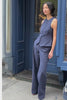 vidéo ensemble assorti gilet et pantalon tailleur pour femme bleu marine Made in France par Facettes Studio