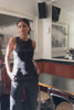 vidéo ensemble assorti gilet et pantalon lin noir Made in France par Facettes Studio
