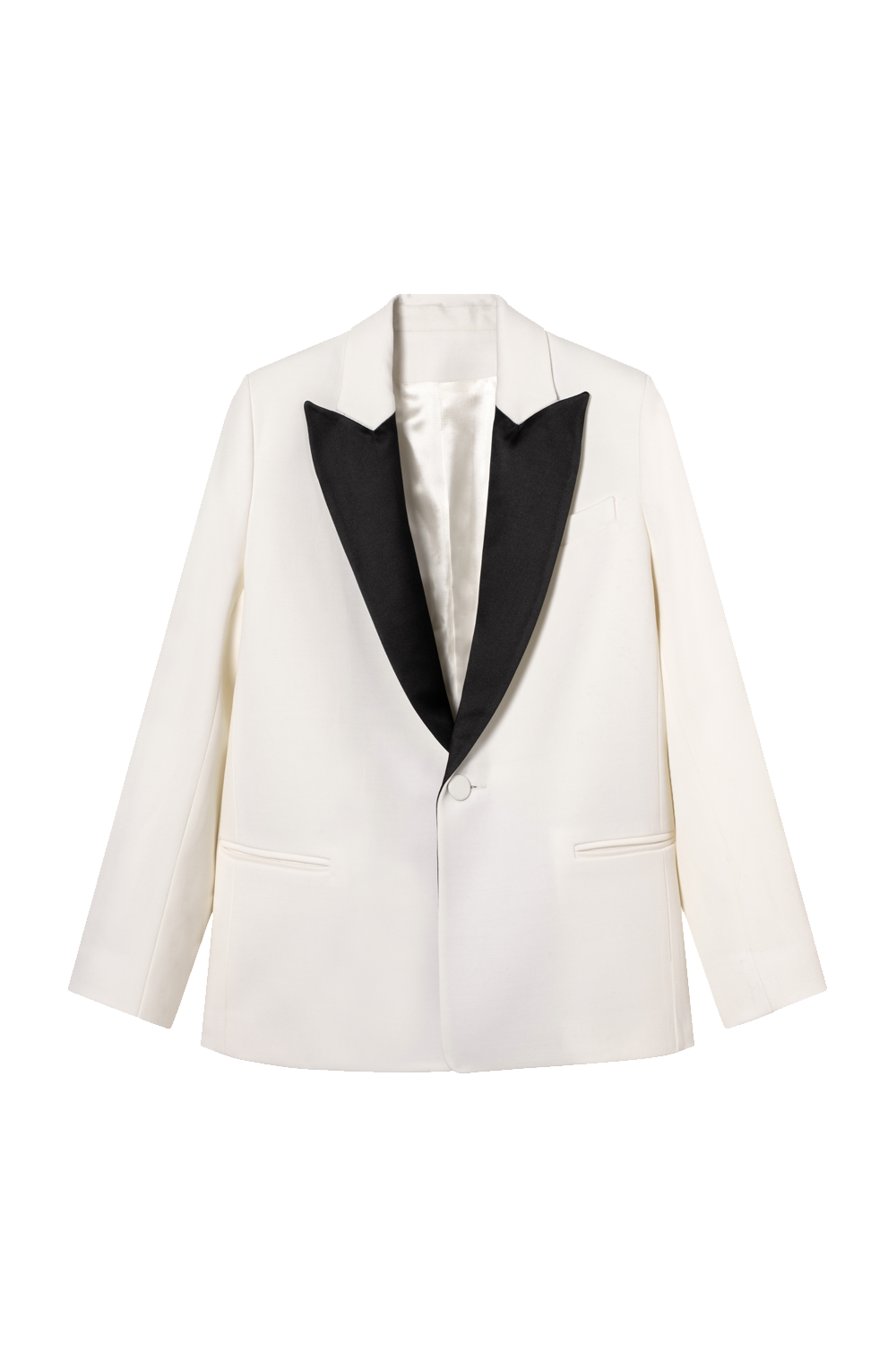 veste smoking femme blanc et noir Made in France par Facettes Studio