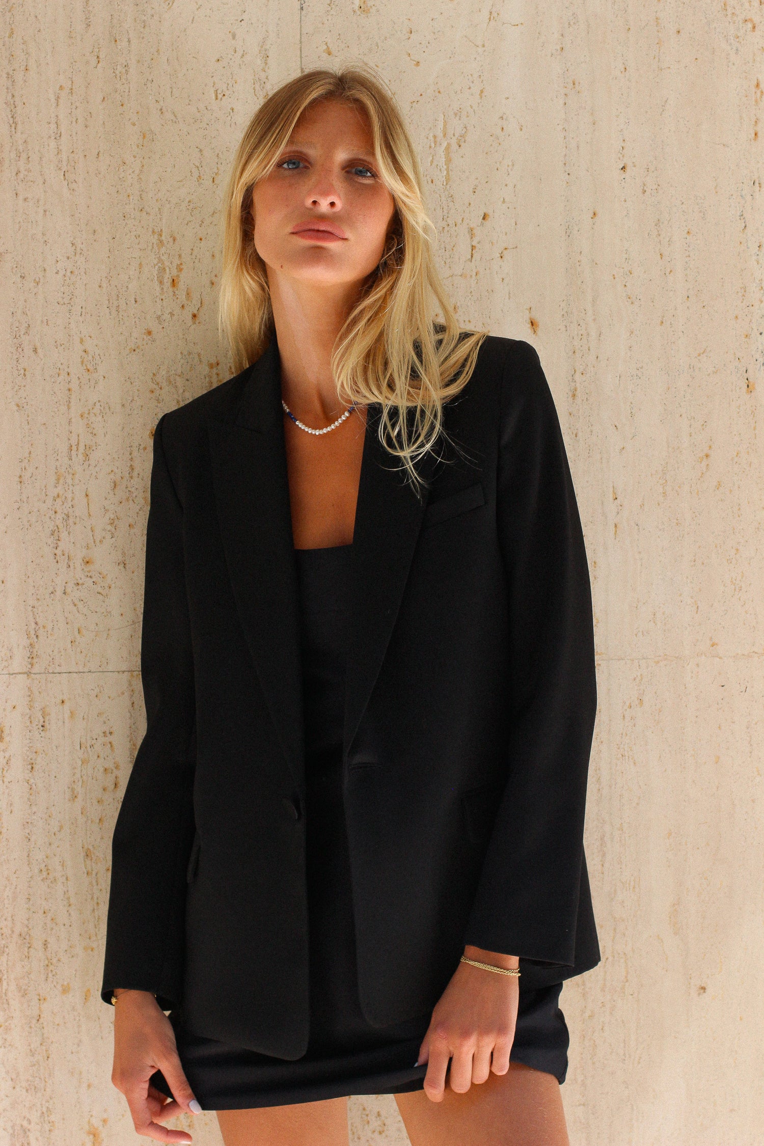 veste blazer noire upcycling made in France Facettes Studio