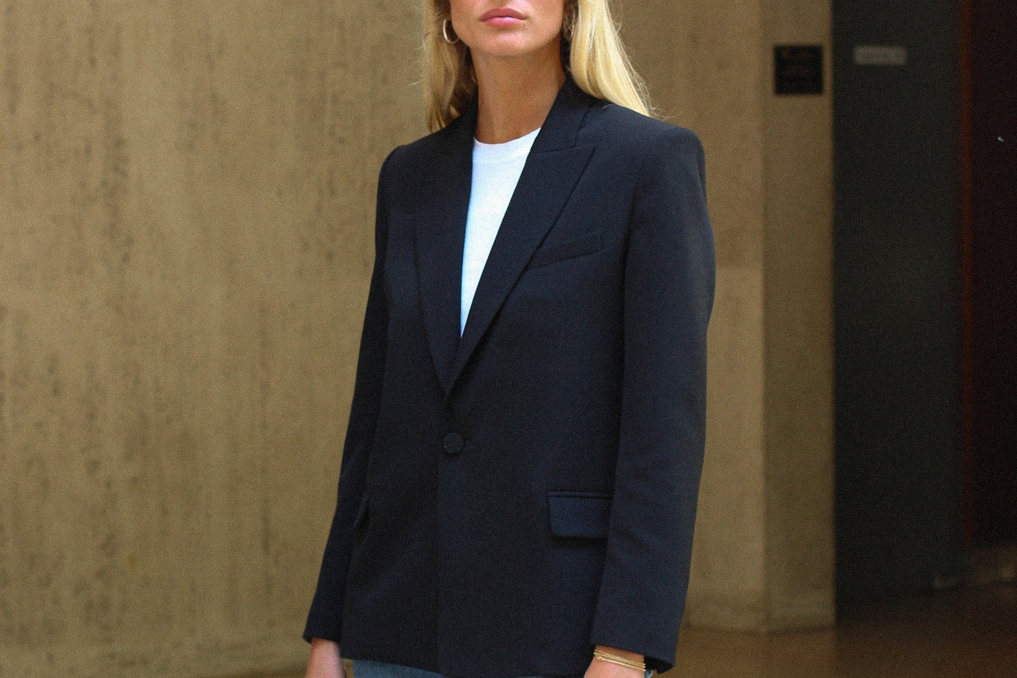 veste blazer noire upcycling made in France Facettes Studio